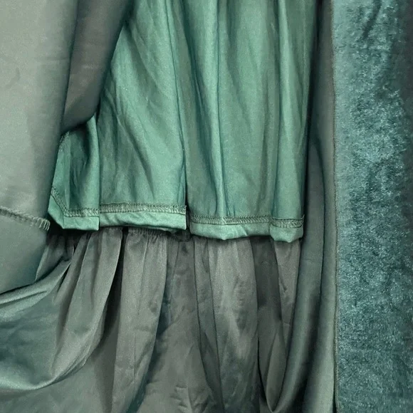 Baltic Born Clara Smocked Velvet Maxi Dress Green NWT - Picture 9 of 16